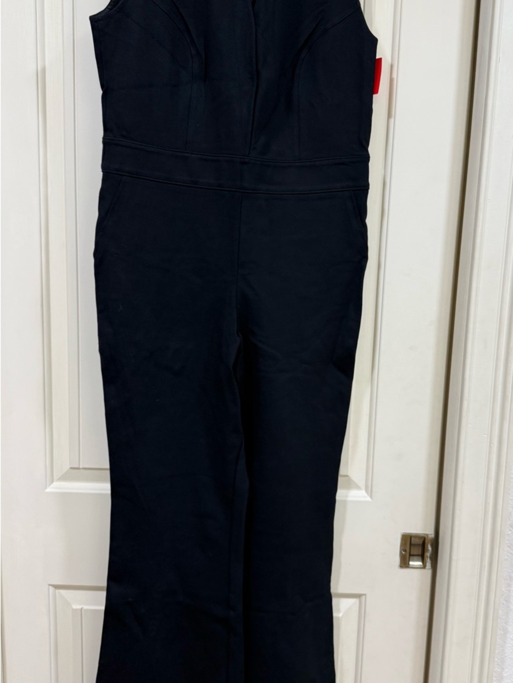 SPANX Black Sleeveless V-Neck Jumpsuit